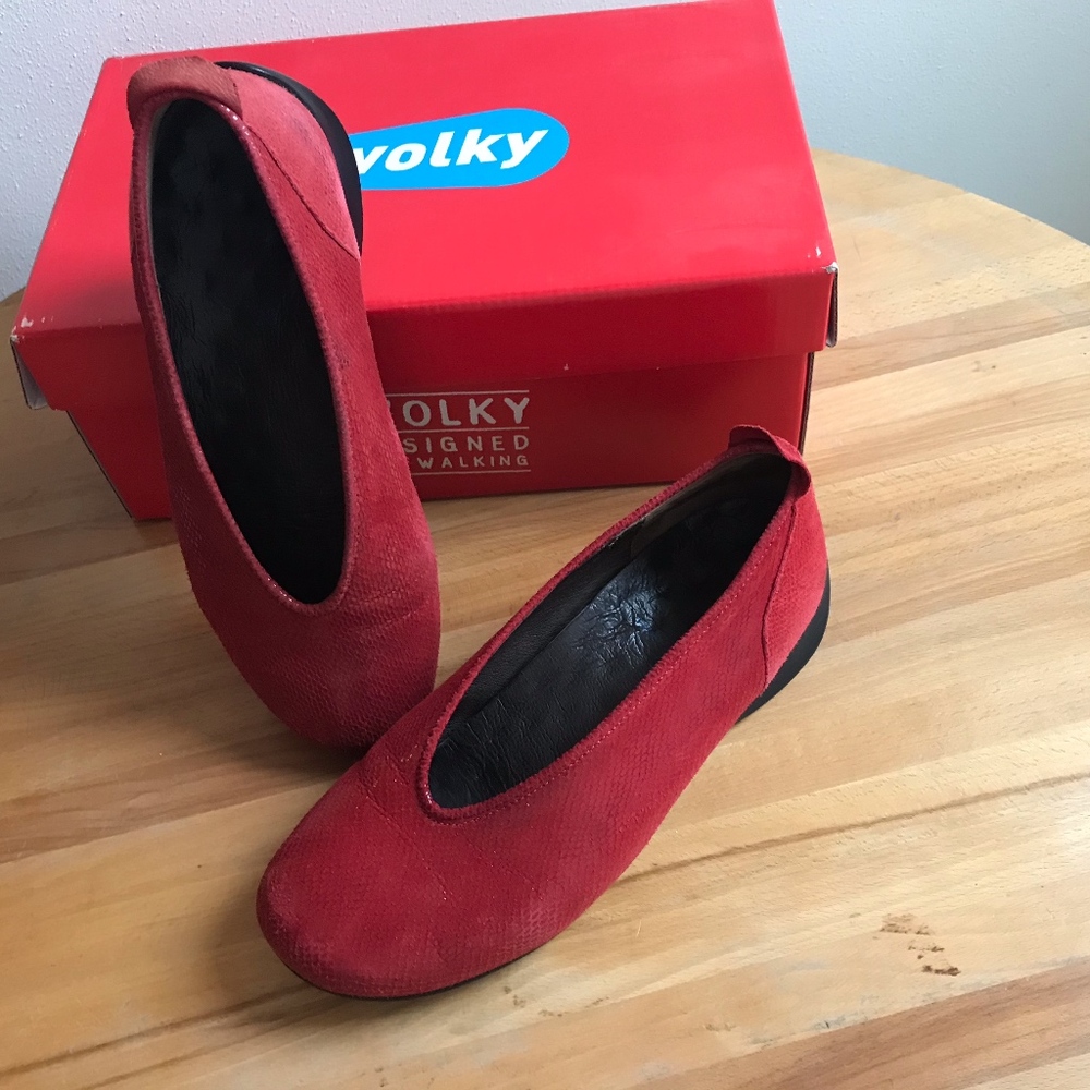 Wolky Ballet Flat--Red Snake Color